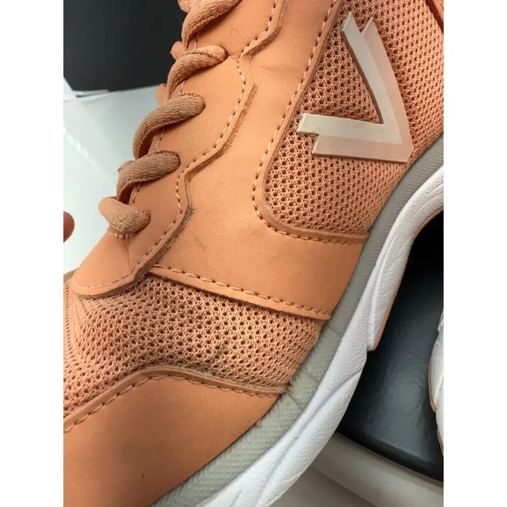 Vionic Paige Nubuck Womens 8.5 Peach‎ Orange Comfort Walking Shoes Arch Support